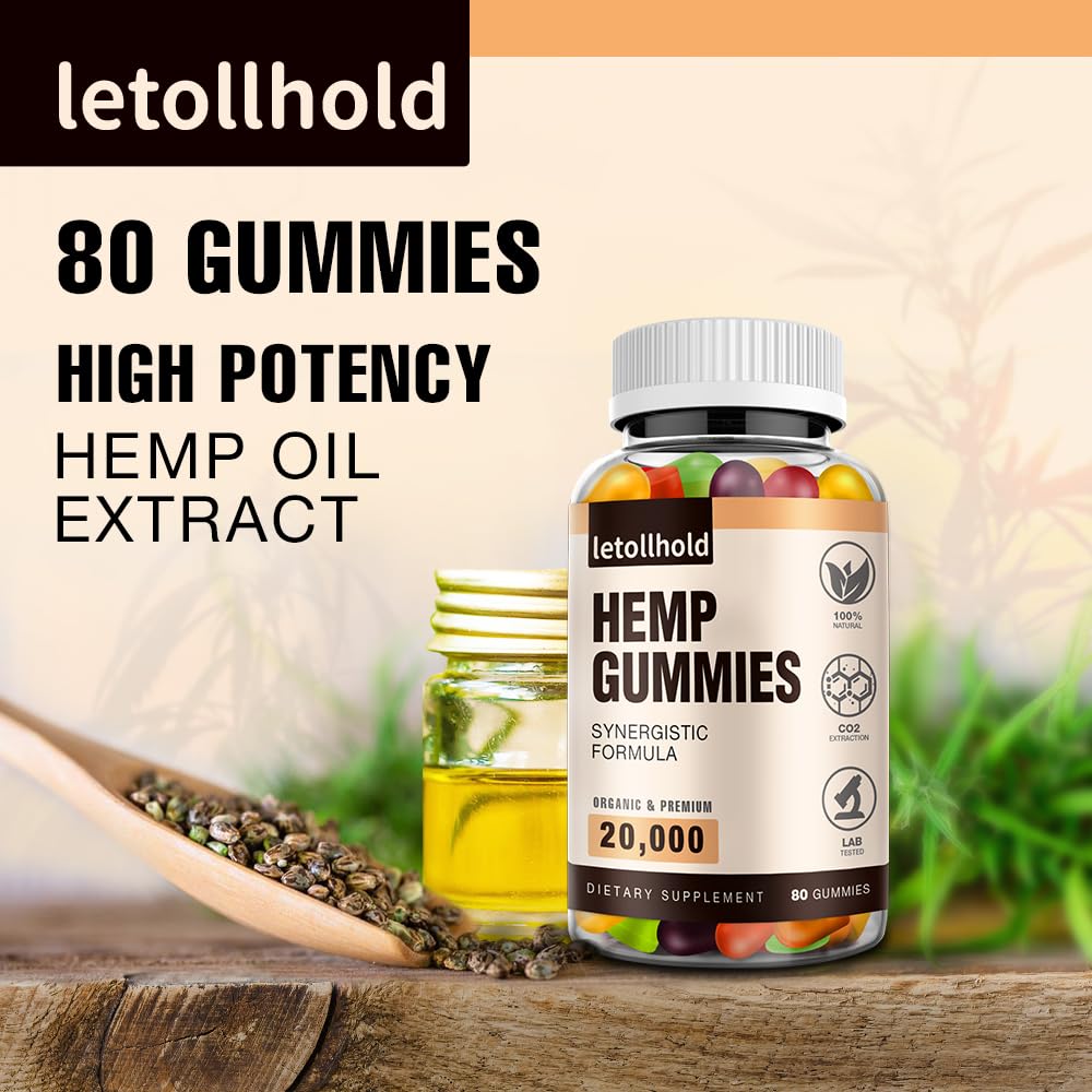 Letollhold Hemp Gummies Edibles Banana-Avocado Gummy, 400 Count