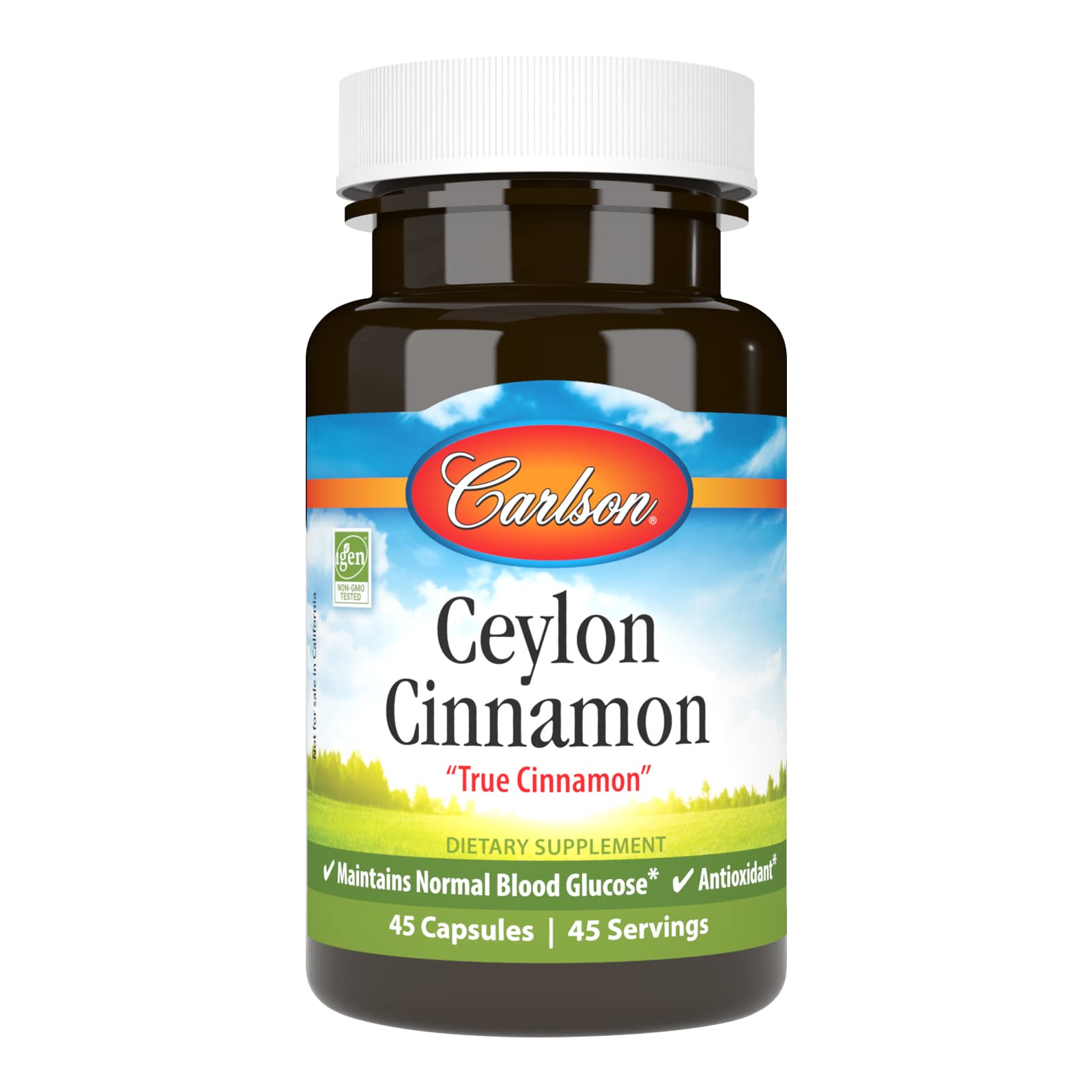 Carlson Ceylon Cinnamon Capsules, 45 Capsules