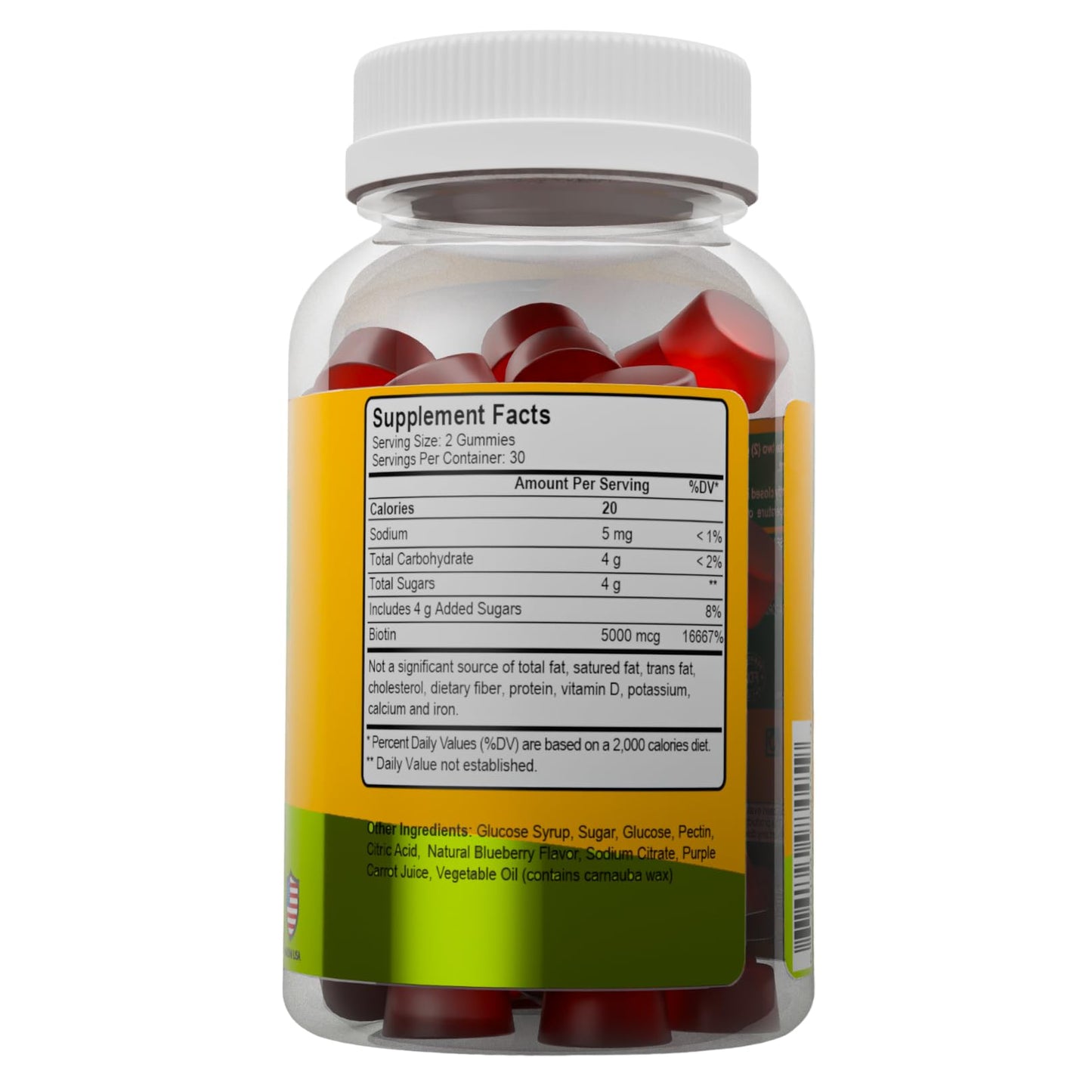 ALFA VITAMINS Biotin Gummies 60 Count