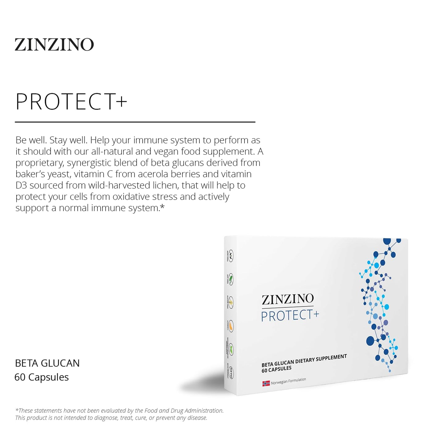 Zinzino Protect+ Immune Support 60 Capsules