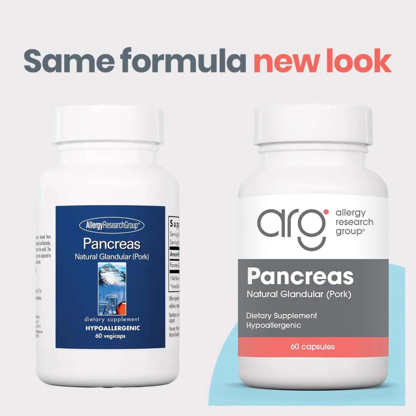 Allergy Research Group Pancreas Natural Glandular 60 Capsules