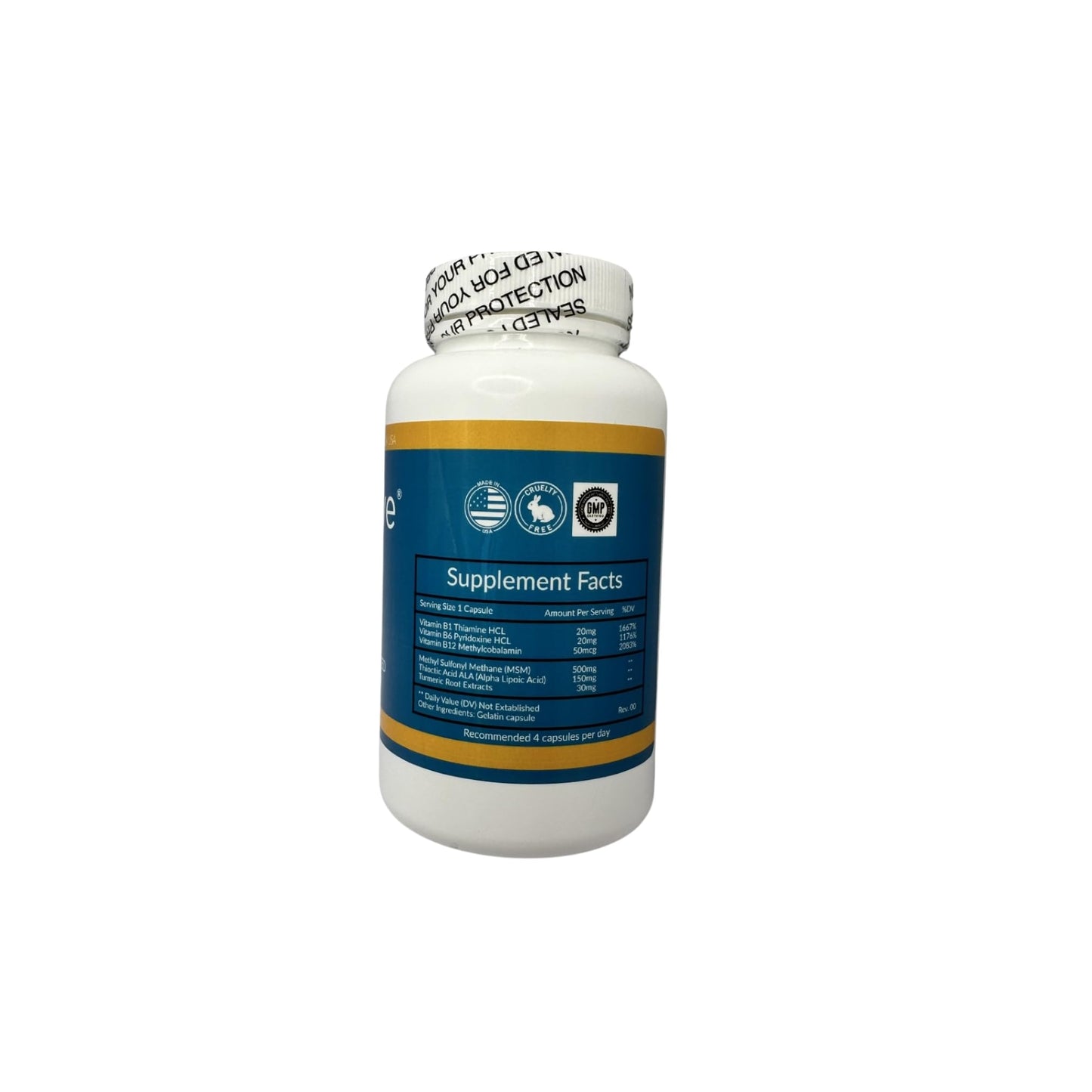 Trileve Dr. Formulated Dietary Supplement with Alpha-Lipoic Acid, Vitamin B1, B6, B12, Methyl Sulfonyl Methane, Capsules, 120