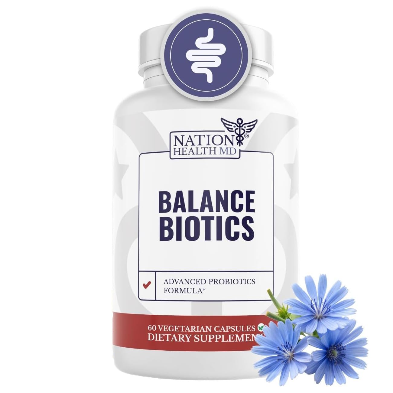 NATION HEALTH MD Balance Biotics Raw Probiotics for Women & Men Capsule, 60 Capsules