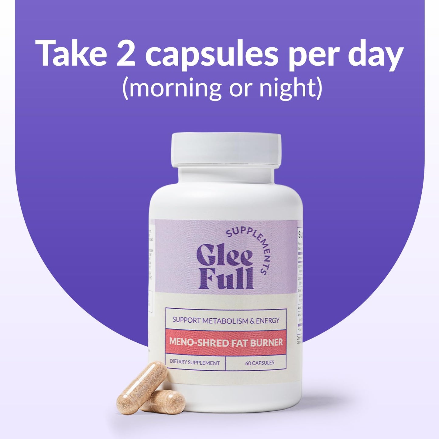 GLEEFULL SUPPS Meno Shred Fat Burner Capsules 60