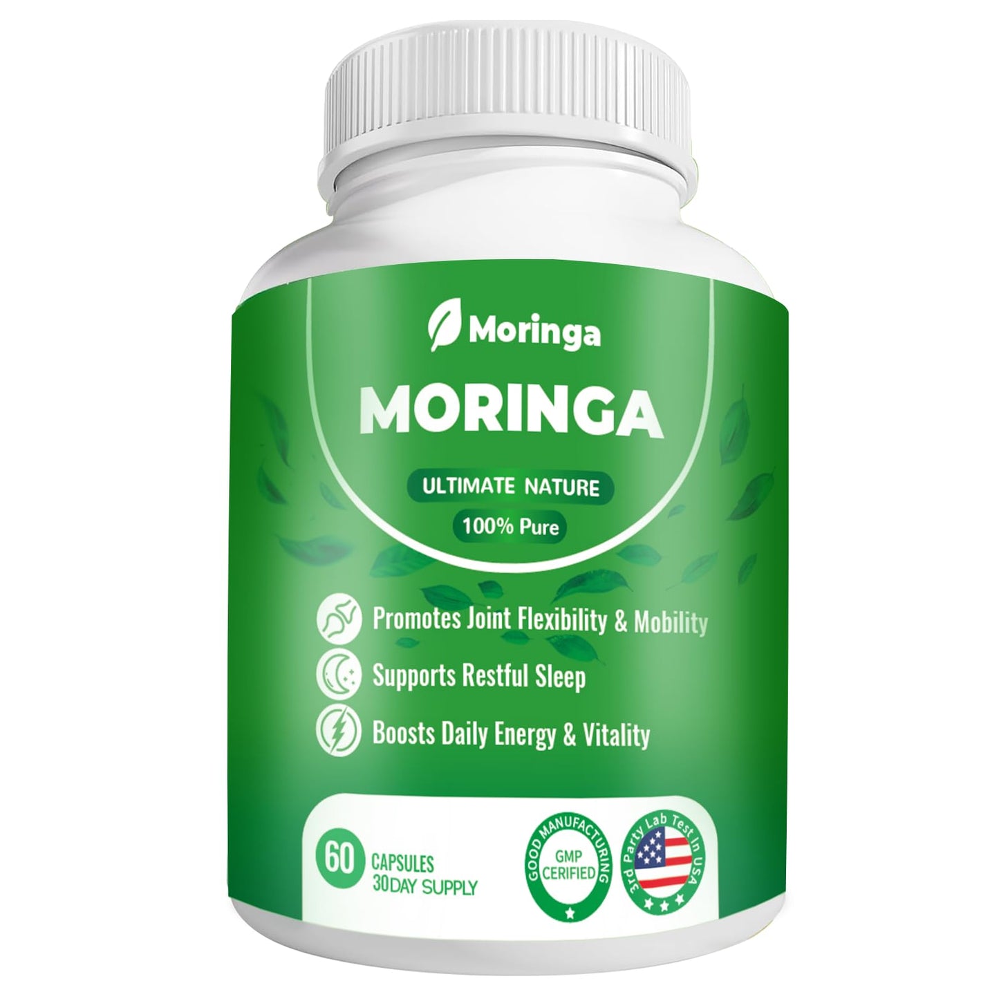 Polvaritho Moringa Oleifera 800mg Capsules, 60 Count