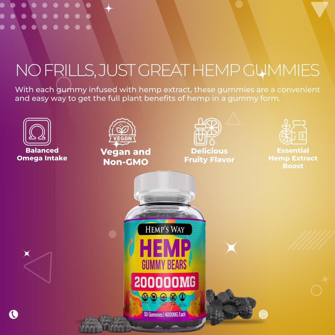 The CBD Project Natural Hemp Gummies Gummy 50 Count