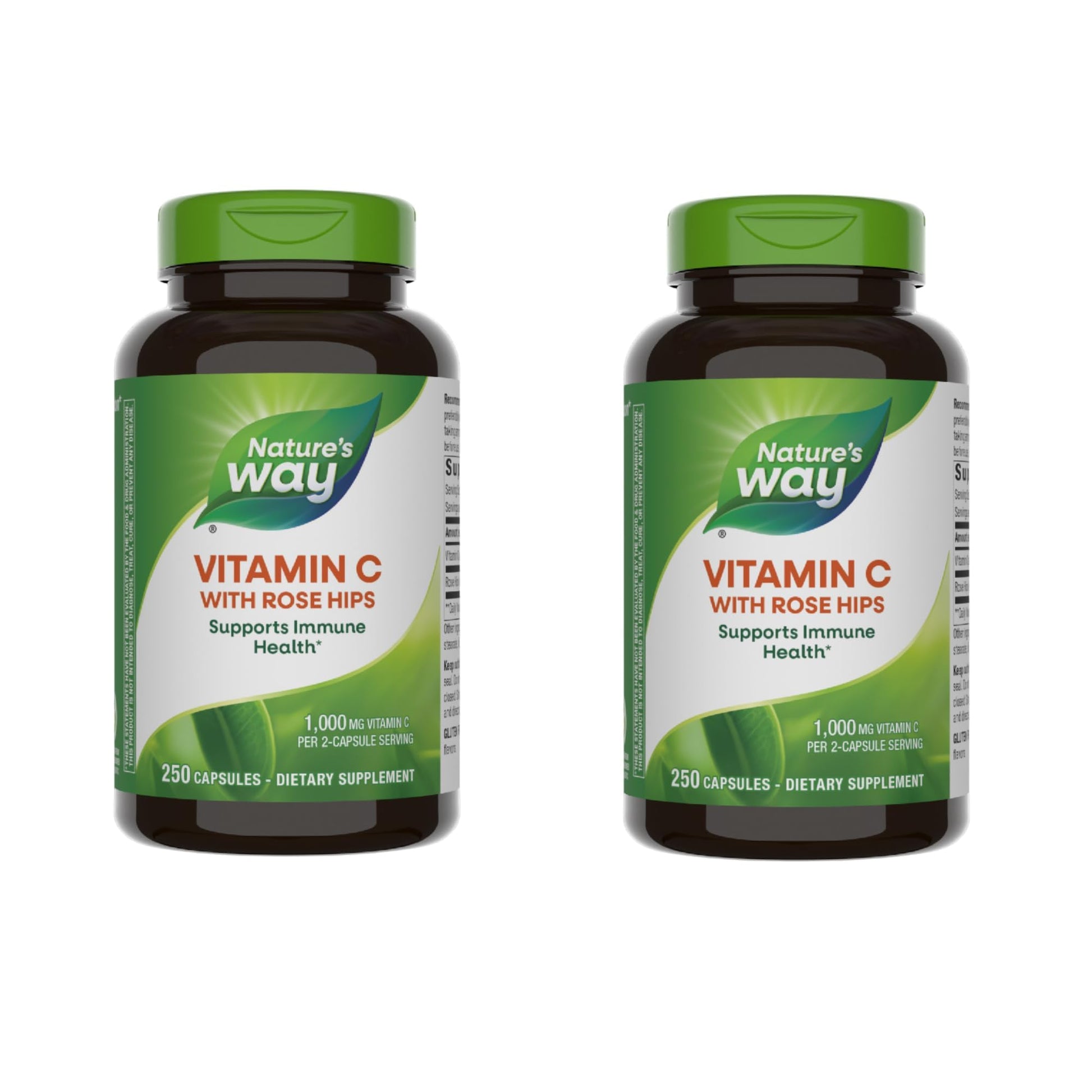 Nature's Way Vitamin C with Rose Hips Capsules, 500 Count
