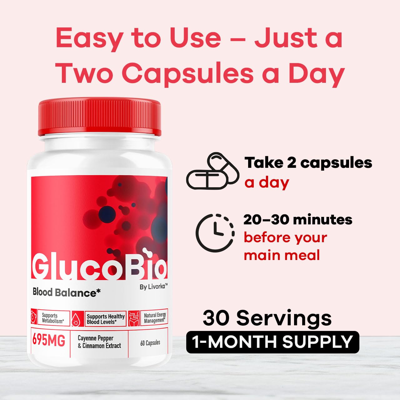 LIVORKA GlucoBio Capsules 60 Count