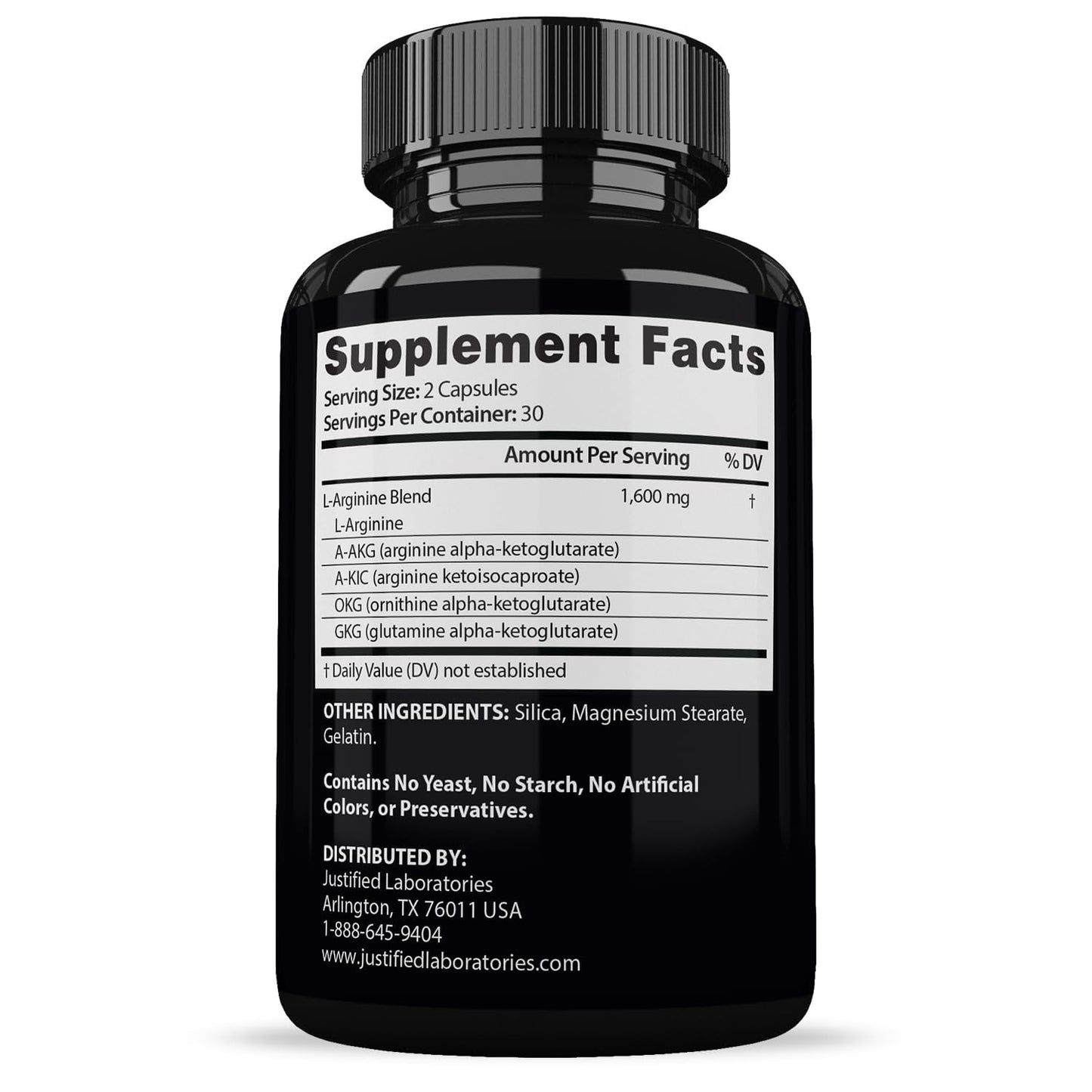 Justified Laboratories Savage Grow Max 1600MG Advanced Men's Health Formula 60 Capsules