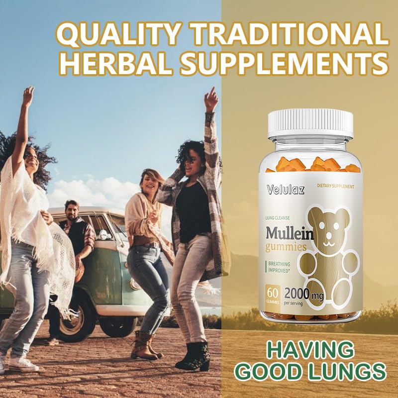 velulaz Mullein Gummies, 60 Count