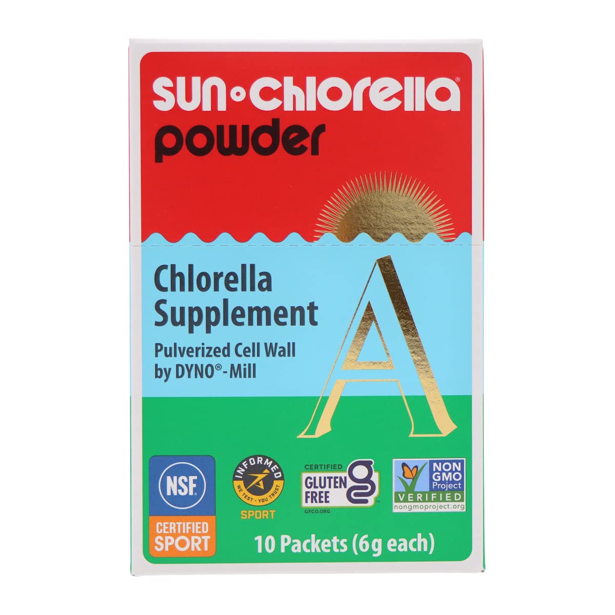 Sun Chlorella Powder Green Algae Superfood Supplement, 2-Pack