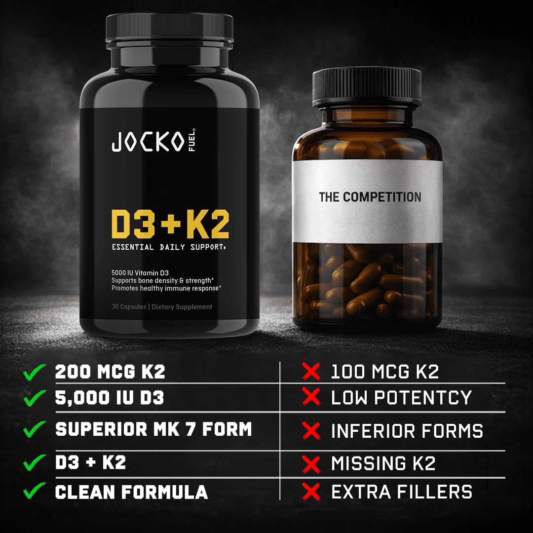 Jocko Fuel Vitamin D3 + K2 Capsule 30 Count