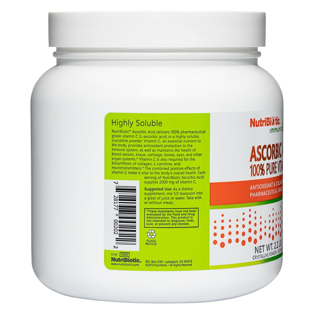 NutriBiotic Ascorbic Acid Vitamin C Powder, 35.2 oz
