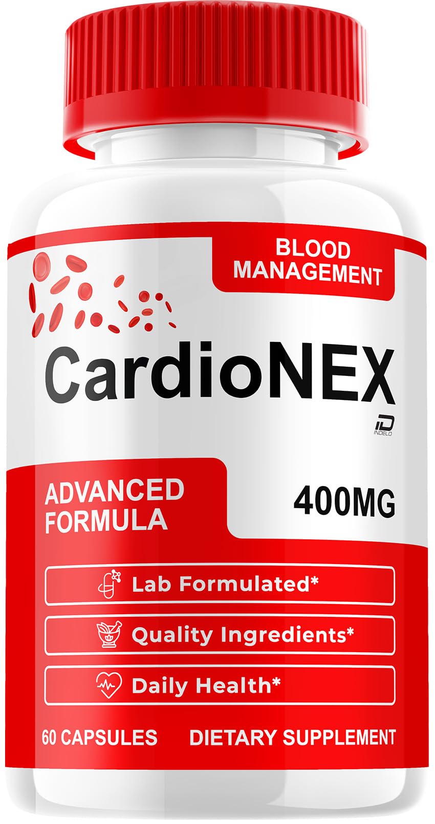 Indelo CardioNex Natural Blend Daily Health Supplement Capsules, 60 Count