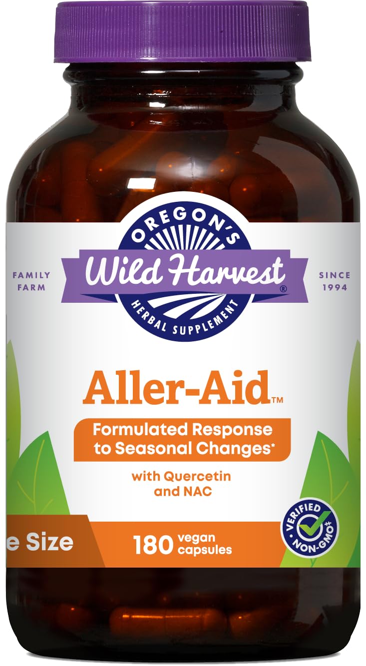 Oregon's Wild Harvest Aller-Aid with Quercetin Supplement Capsules, 180 Count