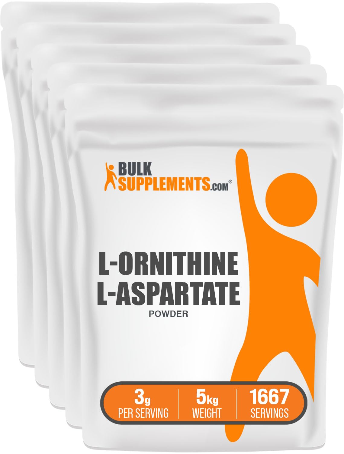 BulkSupplements L-Ornithine L-Aspartate Powder 176 Servings