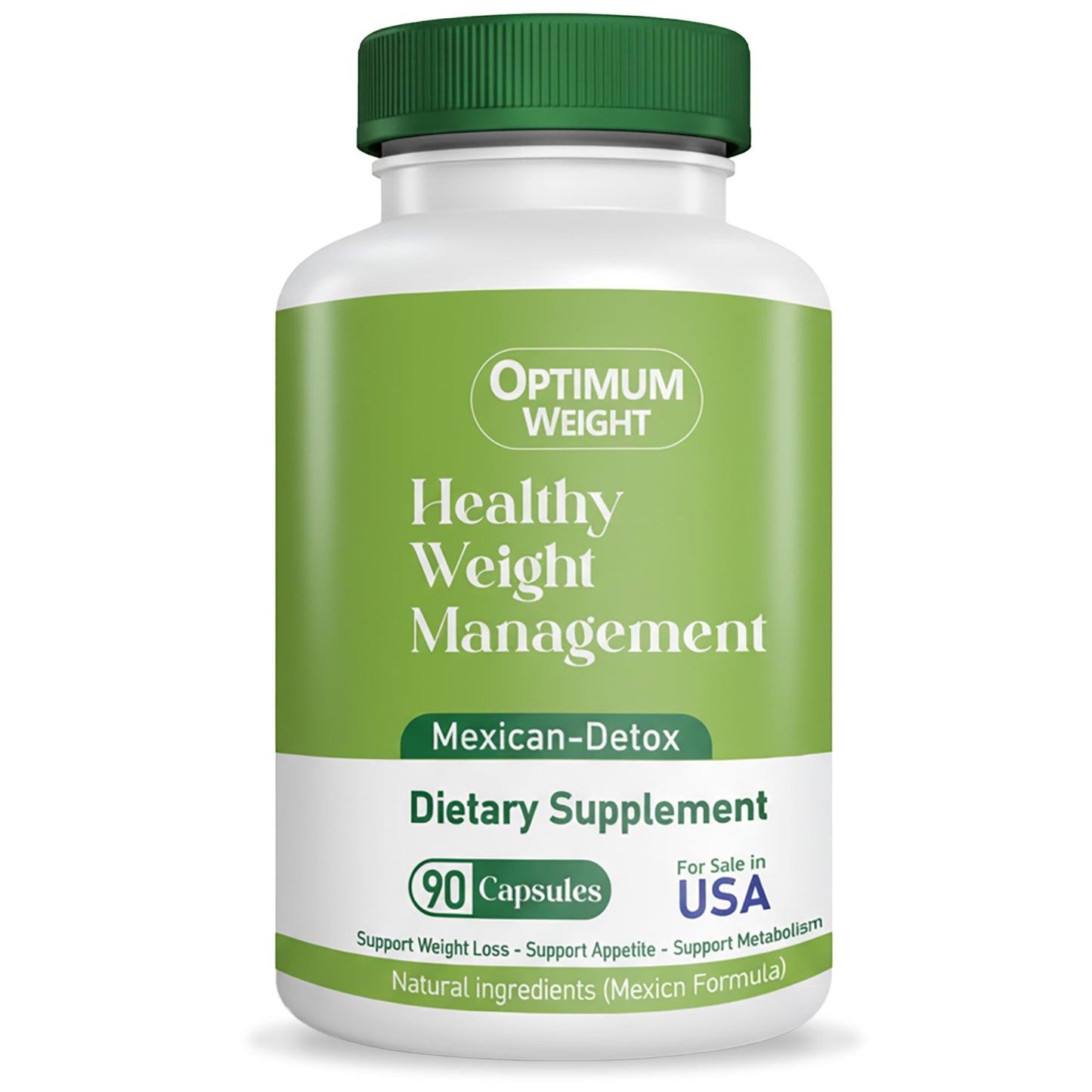 OPTIMUM WEIGHT 90 Day Gut Cleanse & Full Body Detox – Mexican Herbal Formula for Healthy Weight Management – Supports Metabolism, Digestion & Detox Balance – 90 Capsules