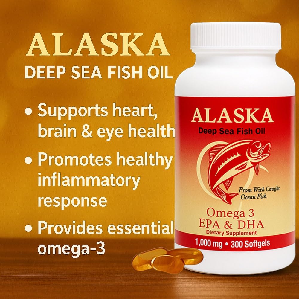 NCB NCB TECHNOLOGY Alaska Deep Sea Fish Oil Omega 3 EPA DHA 1000mg Softgels 300