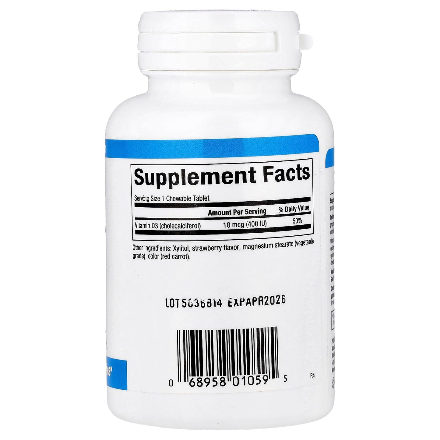 Natural Factors Vitamin D3 400 IU Tablet, 100 Count