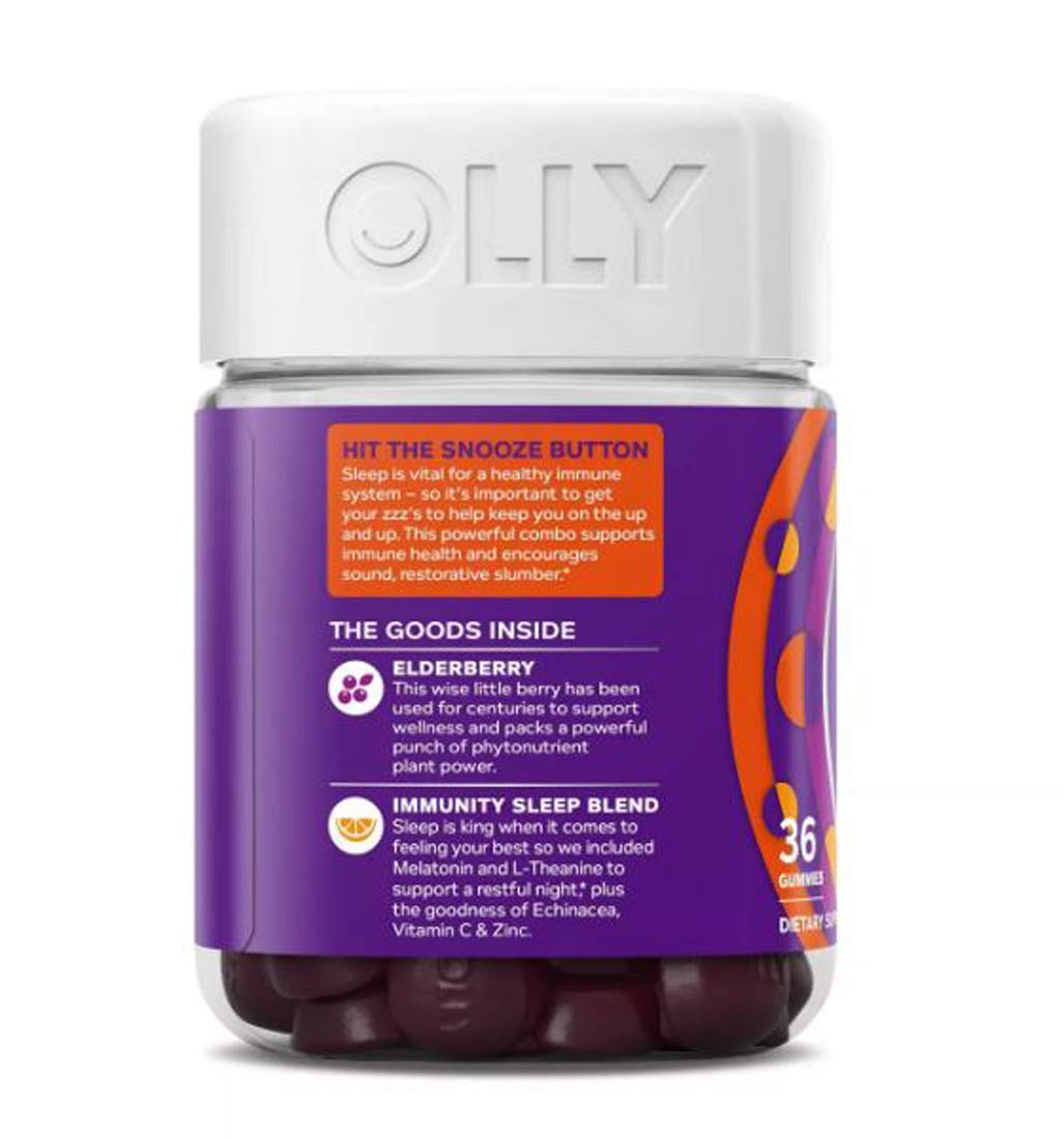 OLLY Immunity Sleep + Elderberry Gummy 108 Gummies