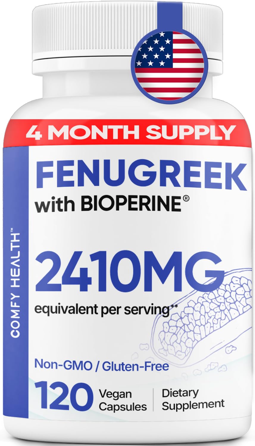 COMFY HEALTH Fenugreek Capsules, 120 Count