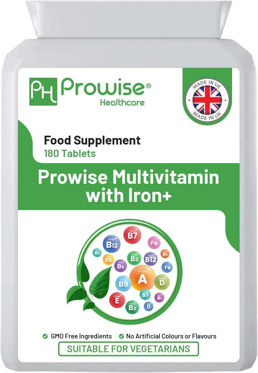 PH PROWISE Healthcare Multivitamin & Iron Tablets, 180