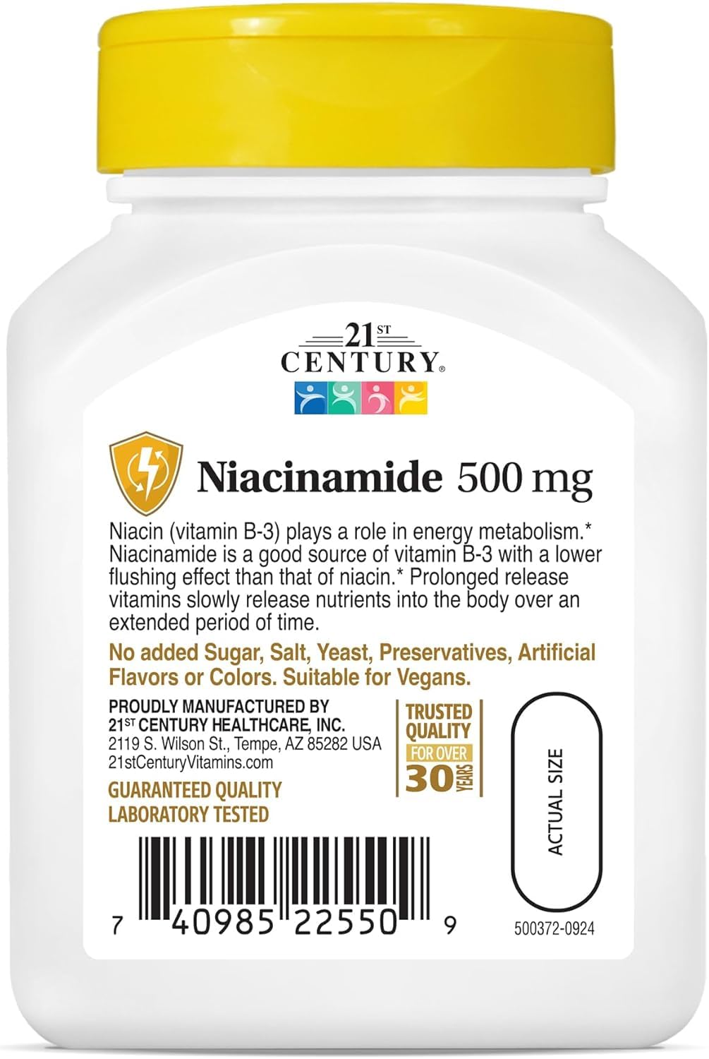 21st Century Niacinamide 500 mg Tablets Prolonged Release, 220 Tablets