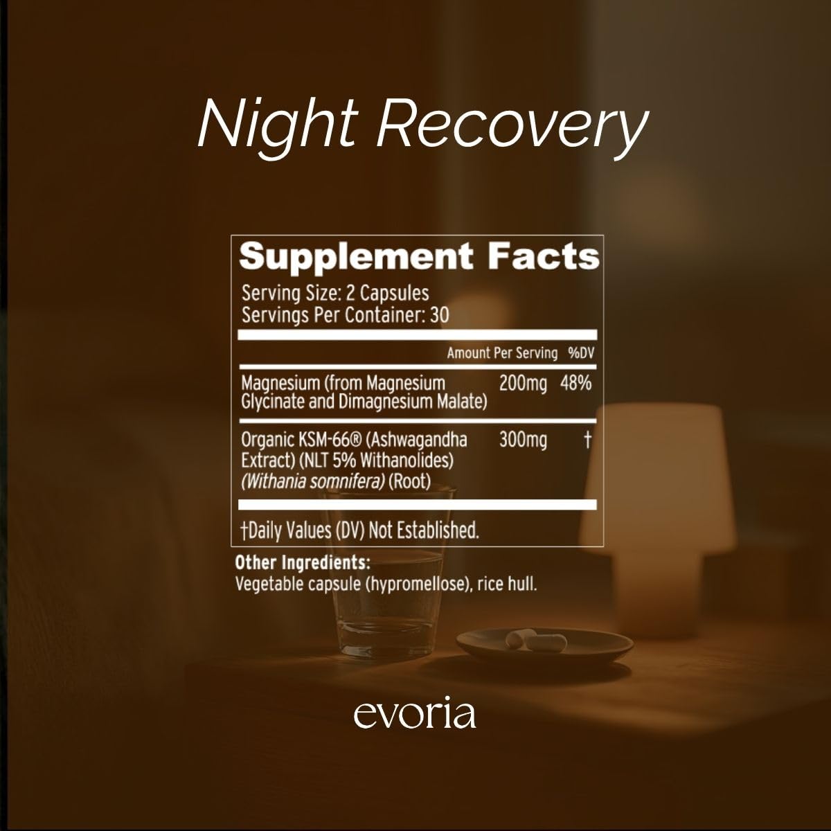 Evoria Health Night Recovery Capsules 60 Count