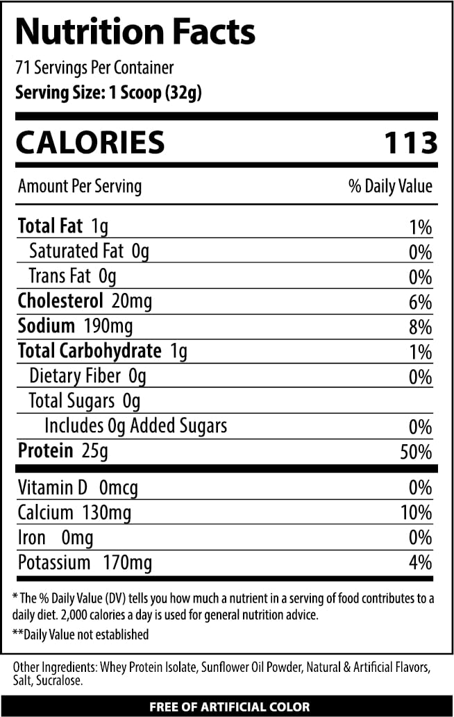 Alpha Supps ISO Low Carb 100% Whey Protein Isolate Powder, 80 Servings