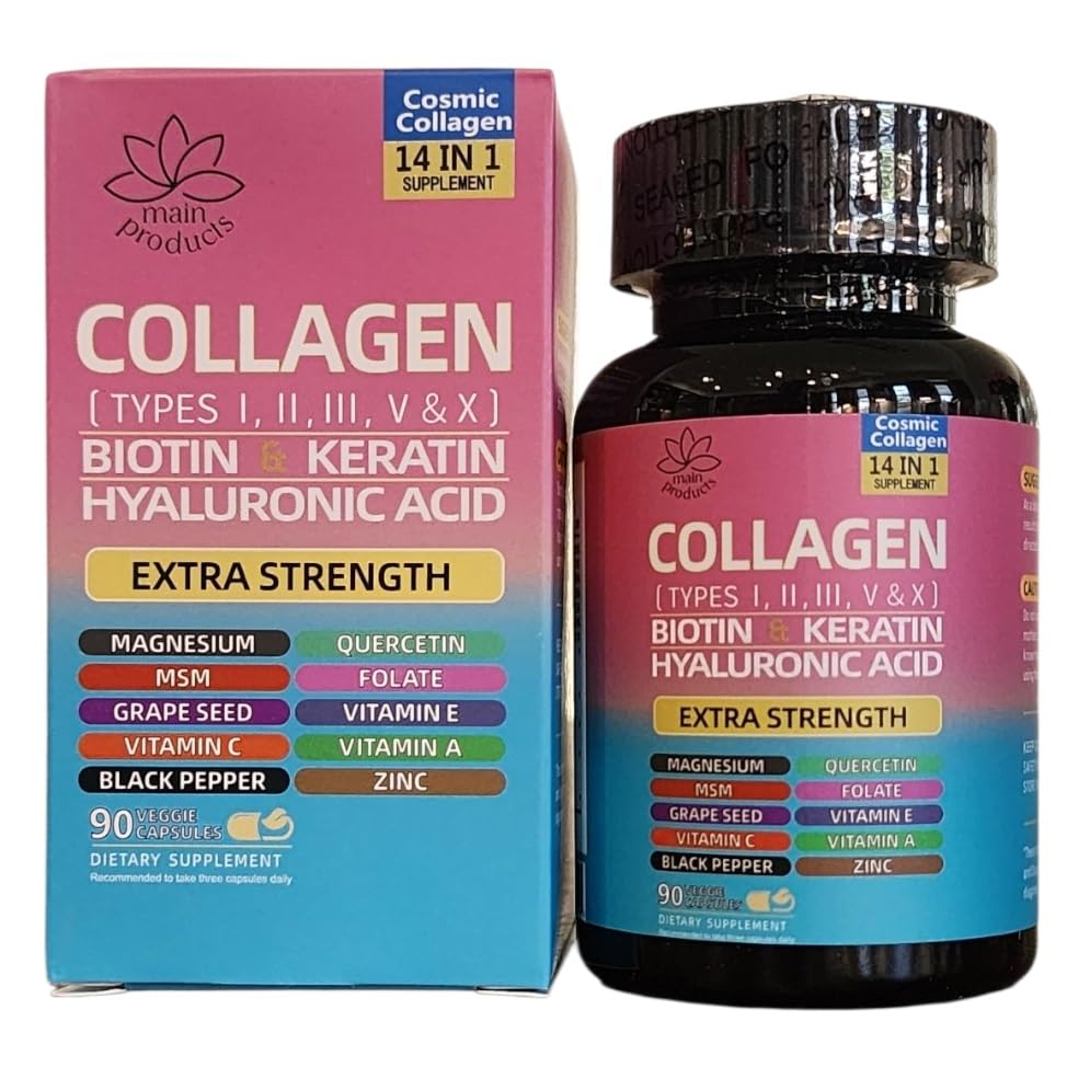 Main Products Collagen Peptides 14 in 1 Multi-Vitamin Capsule, 90 Count