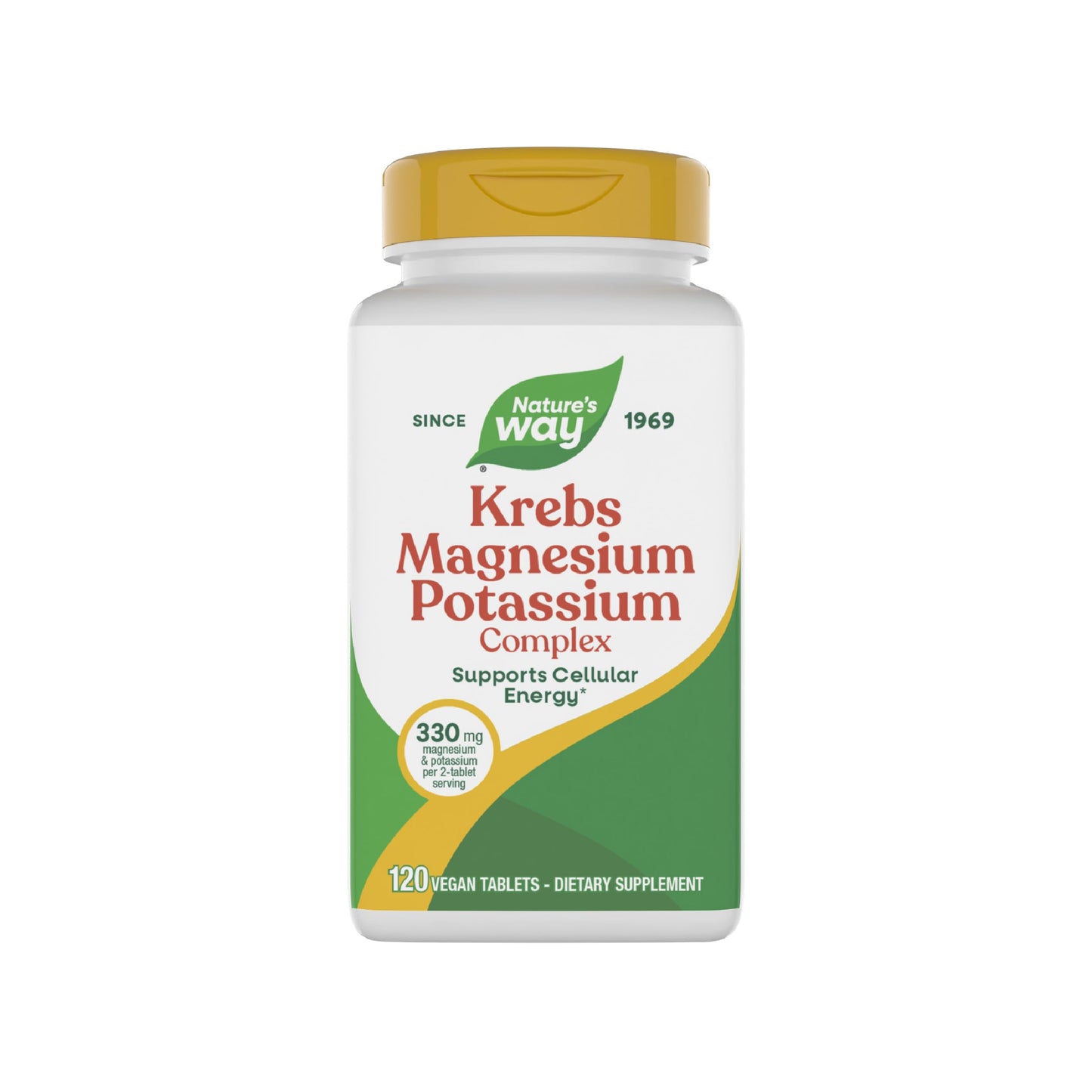 Nature's Way Krebs Magnesium Potassium Complex, Cellular Energy Support with Magnesium Lysinate & Malate and Potassium Citrate Tablets 120