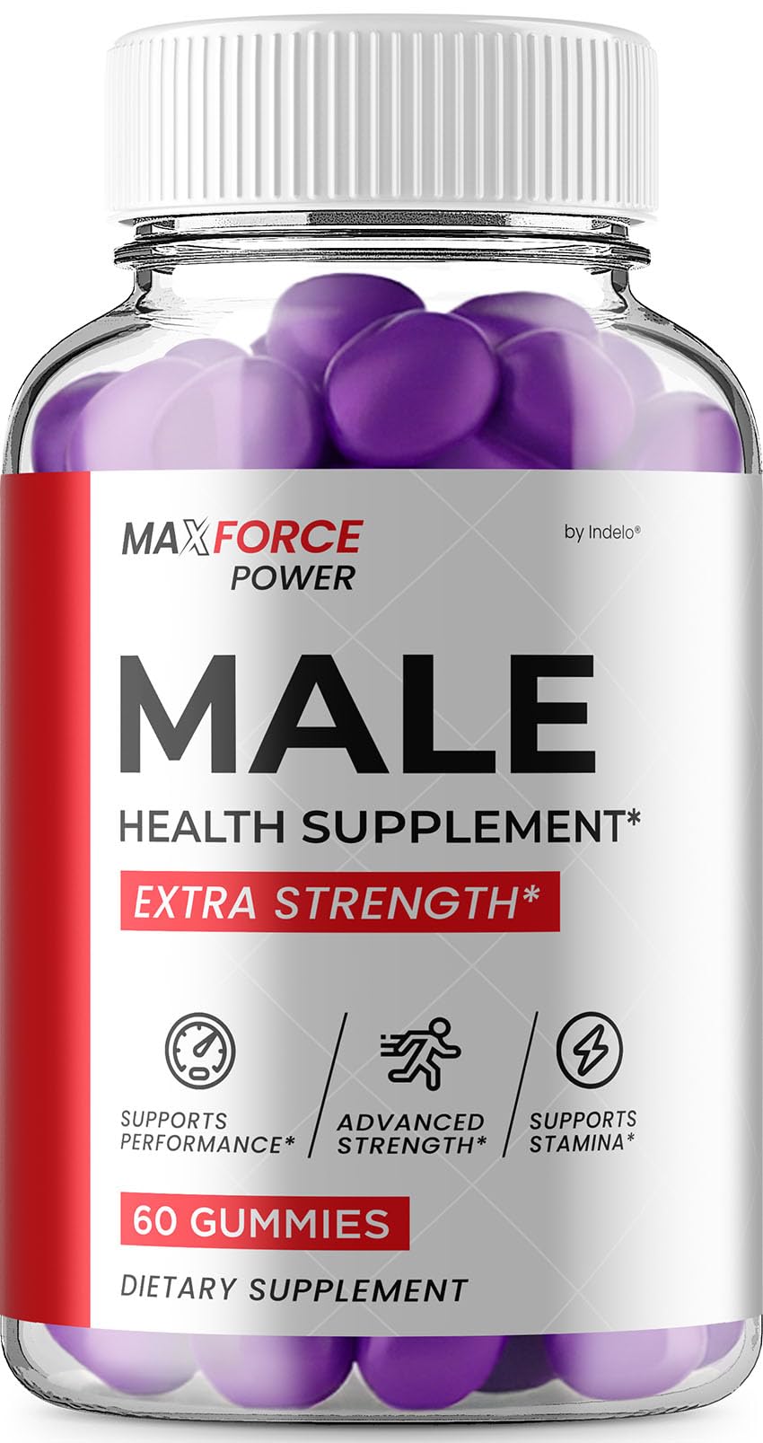 Indelo Max Force Power Gummies, 60 Count