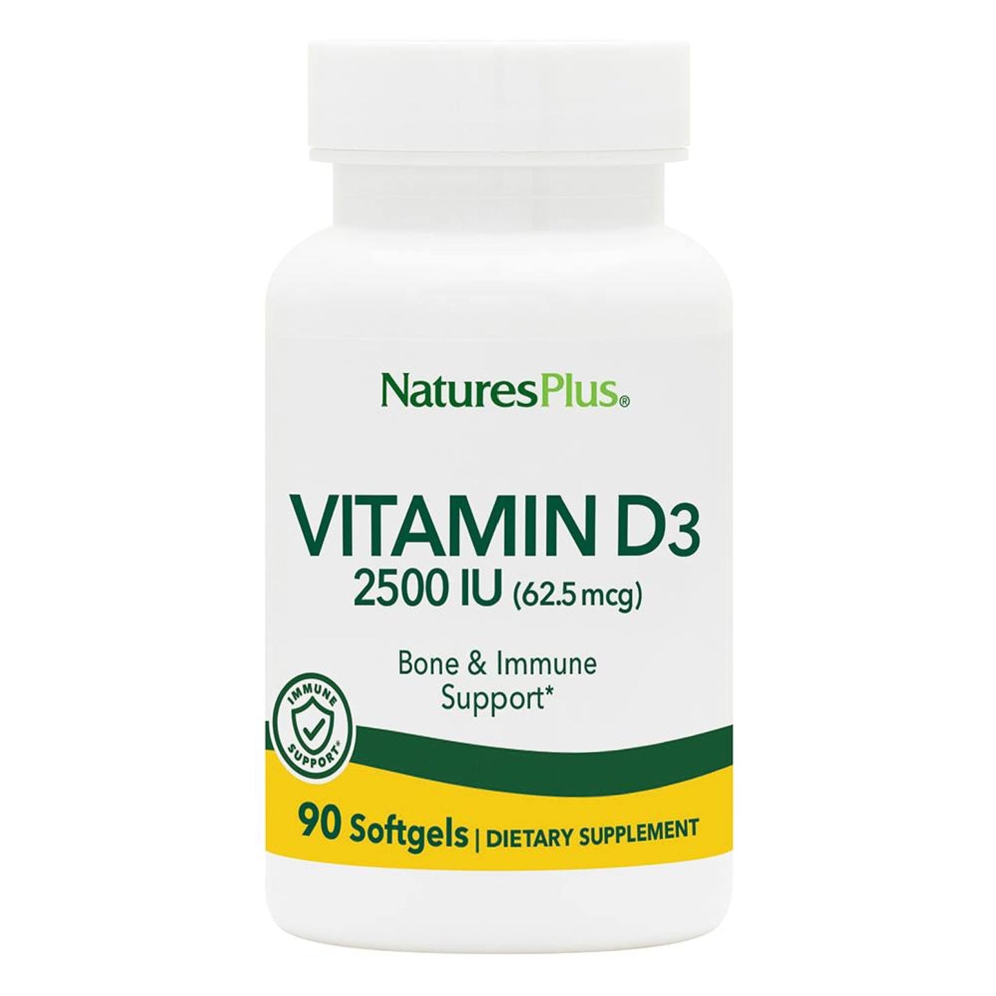 NaturesPlus Vitamin D3 2500 IU Softgels 60 Count