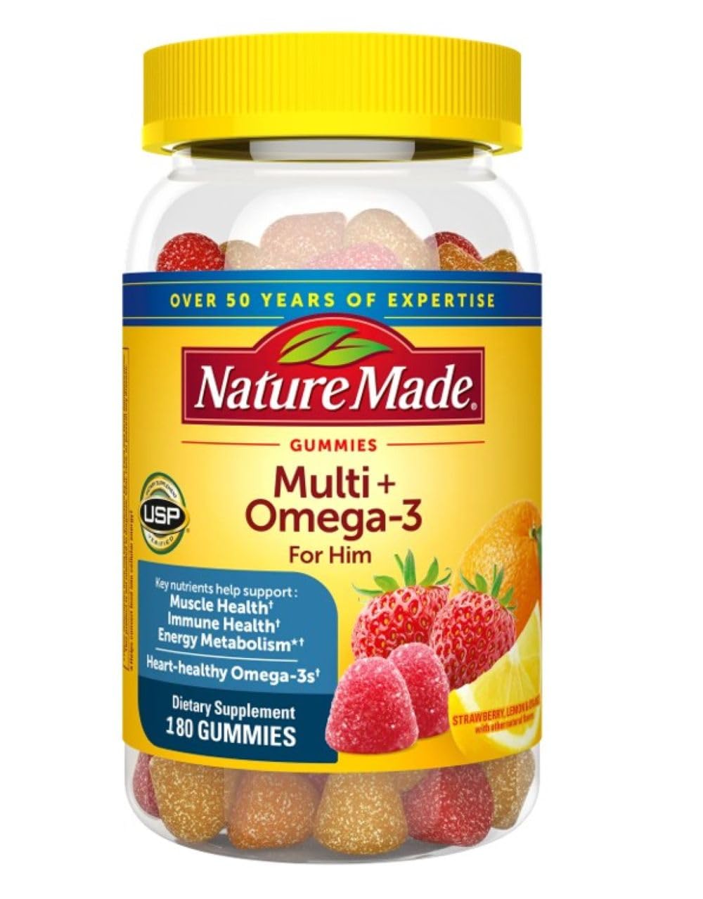 Nature Made Multivitamin + Omega-3 Gummies 180 Count