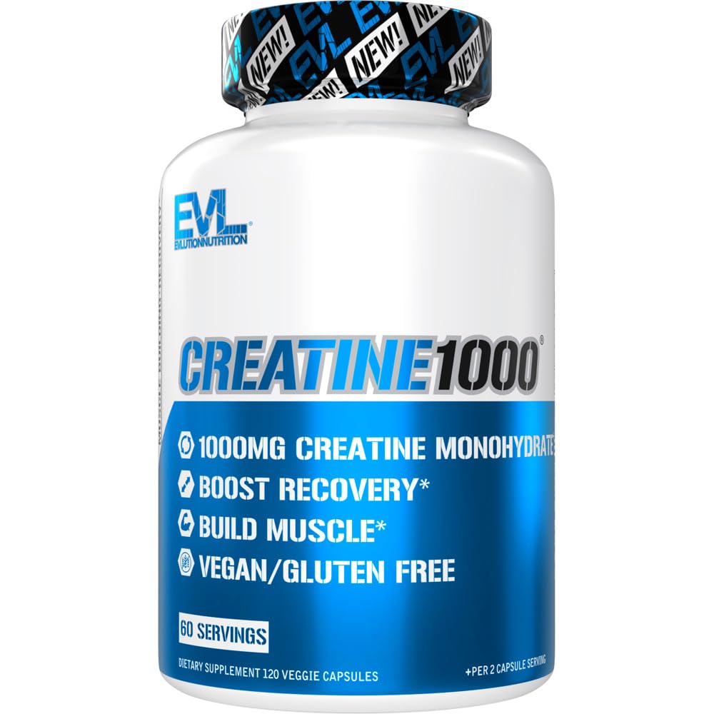 Evlution Creatine Monohydrate Capsules - 120 Count