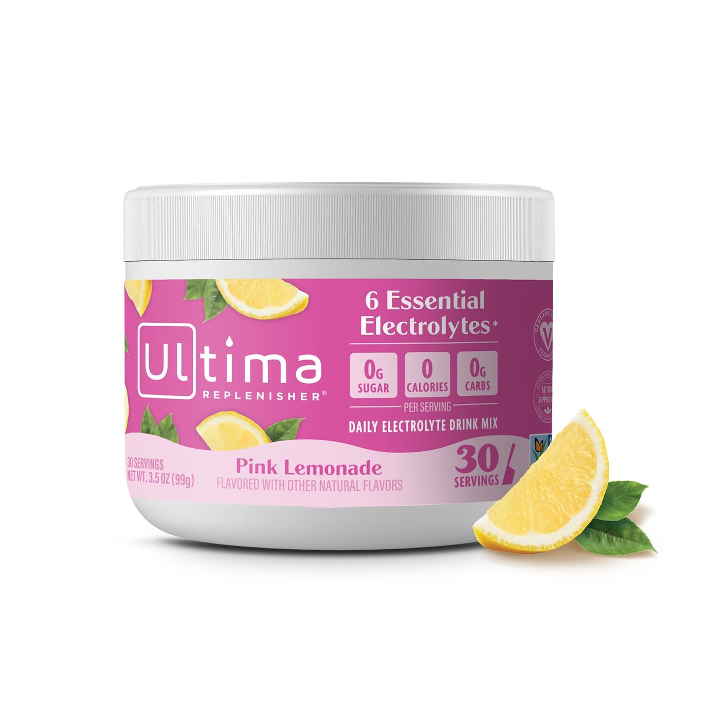 Ultima Replenisher Pink Lemonade Electrolytes Powder, 3.2 Ounce