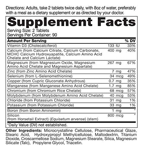 Roex Calcium Mineral Formula Tablets 180 Count