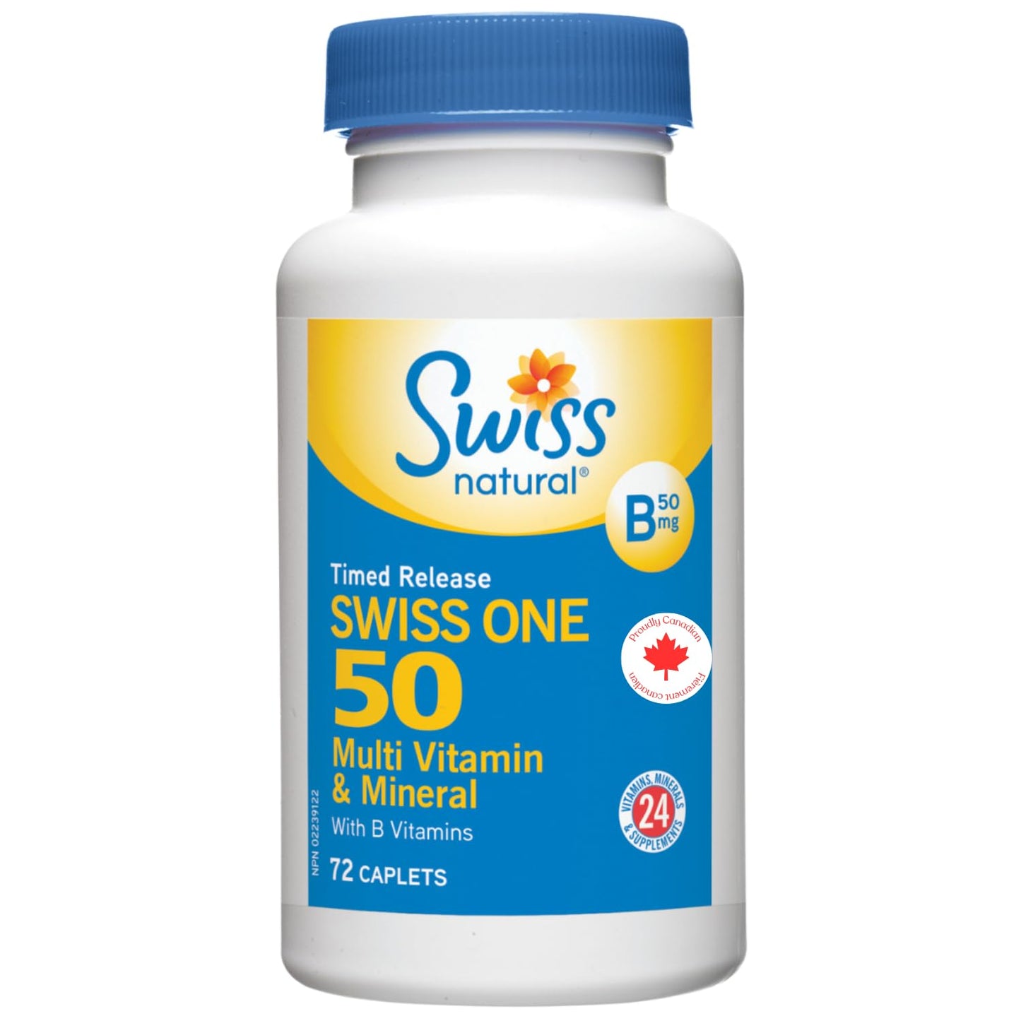 Swiss Natural Swiss One 50 Timed Release Multi Vitamin & Mineral with B Complex Capsule, 1