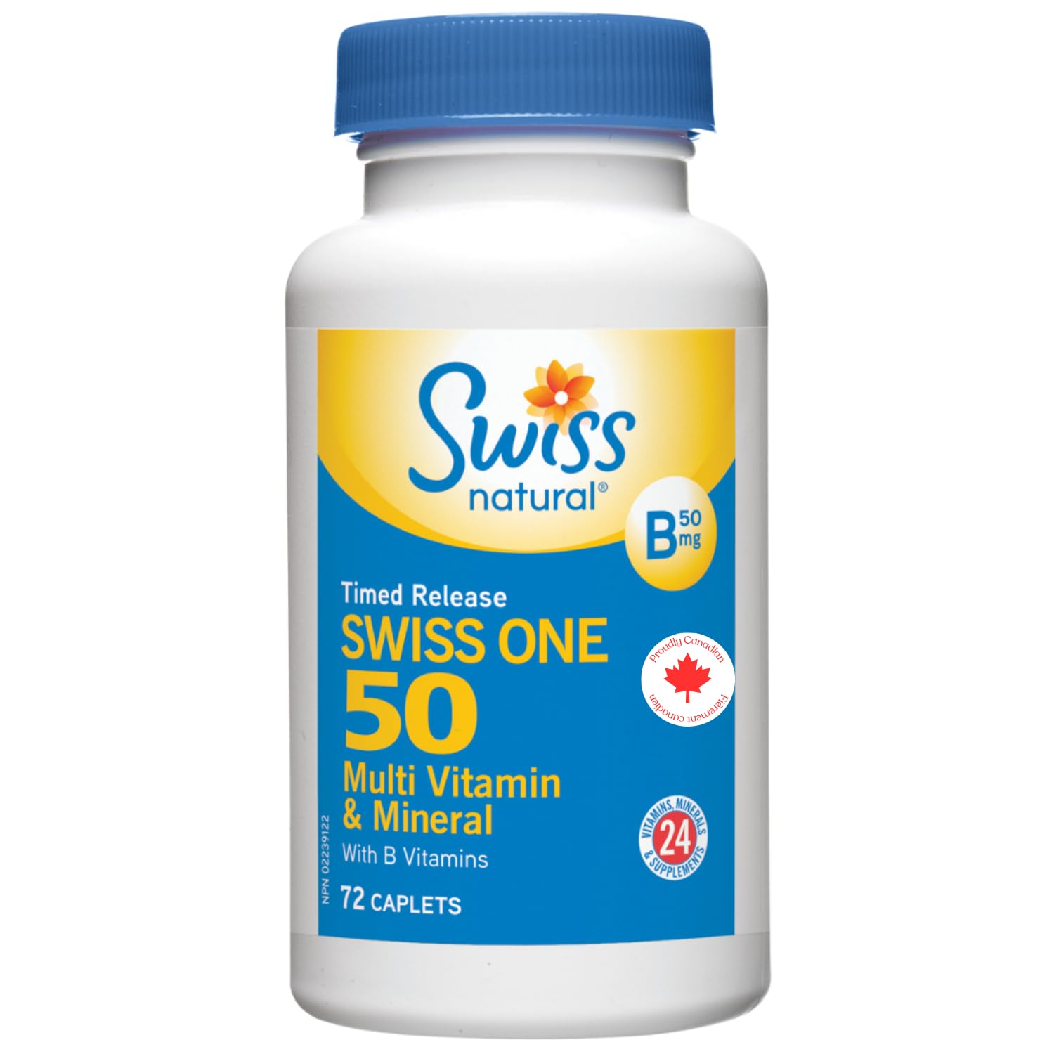 Swiss Natural Swiss One 50 Timed Release Multi Vitamin & Mineral with B Complex Capsule, 1