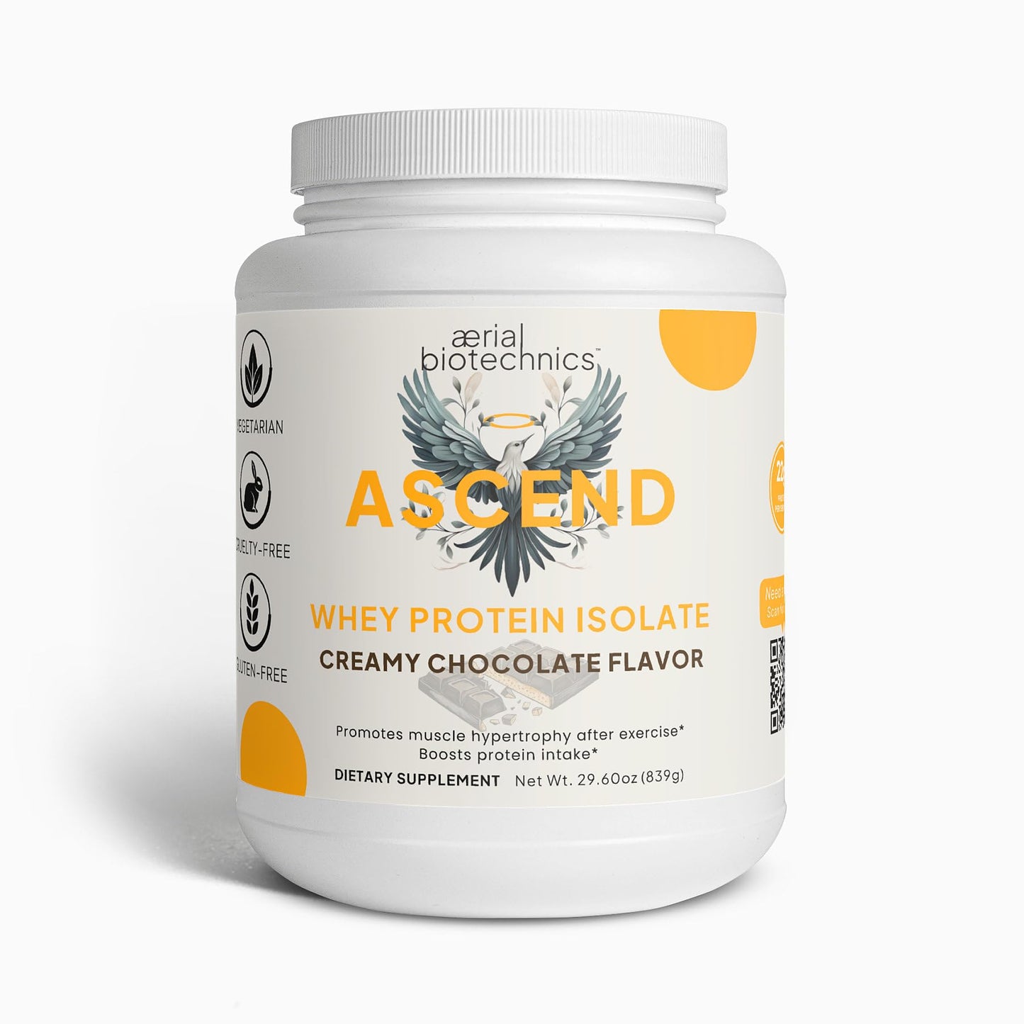 Aerial Biotechnics ASCEND Whey Protein Isolate (Chocolate) Powder 29.6