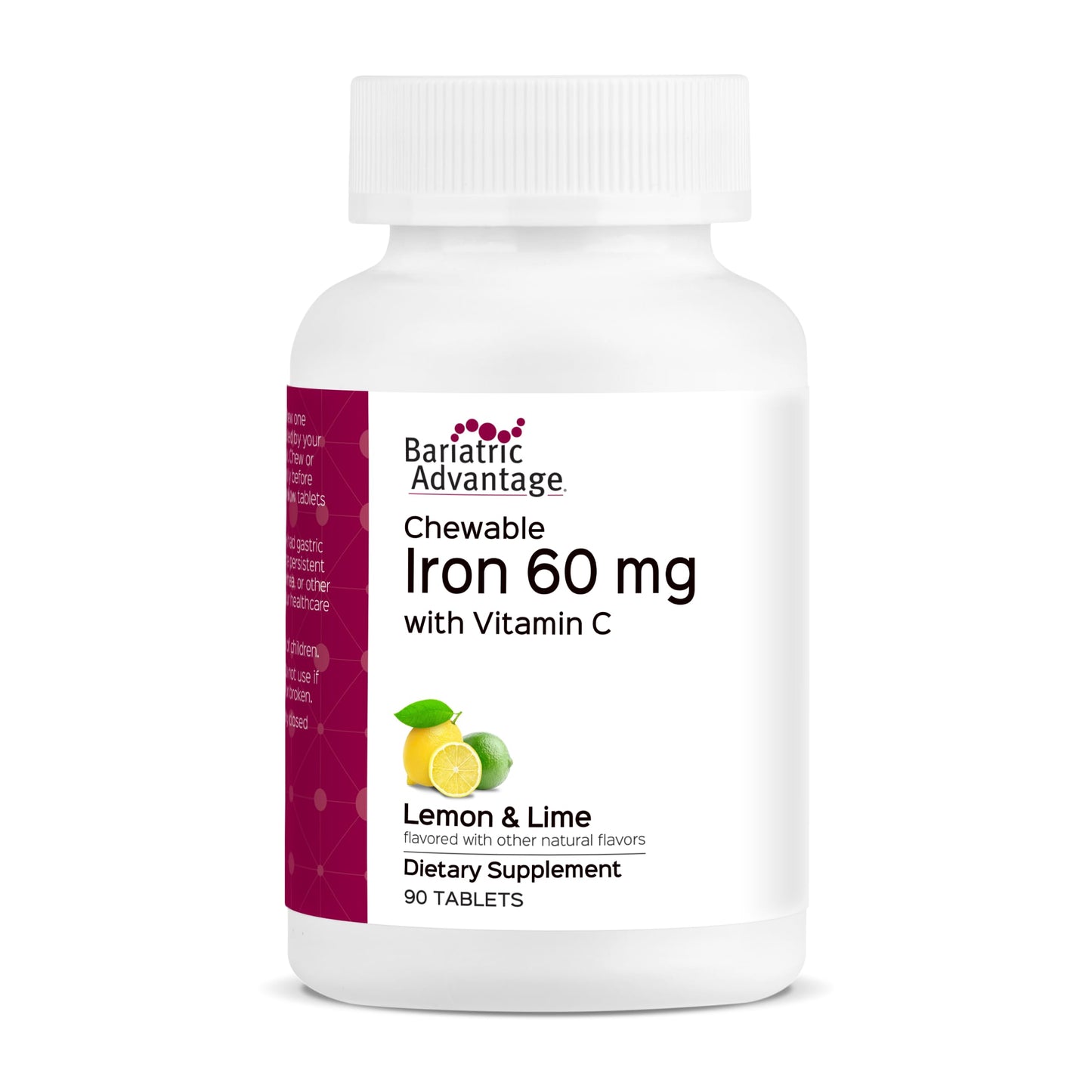Bariatric Advantage Chewable Iron 60 mg Tablet, 90 Count