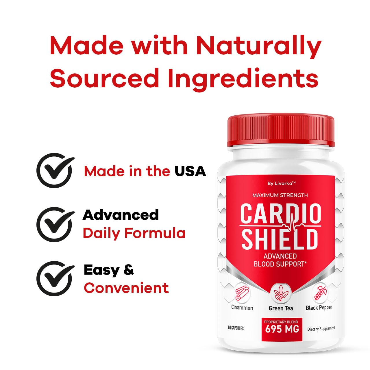 LIVORKA Cardio Shield Capsules, 180 Capsules