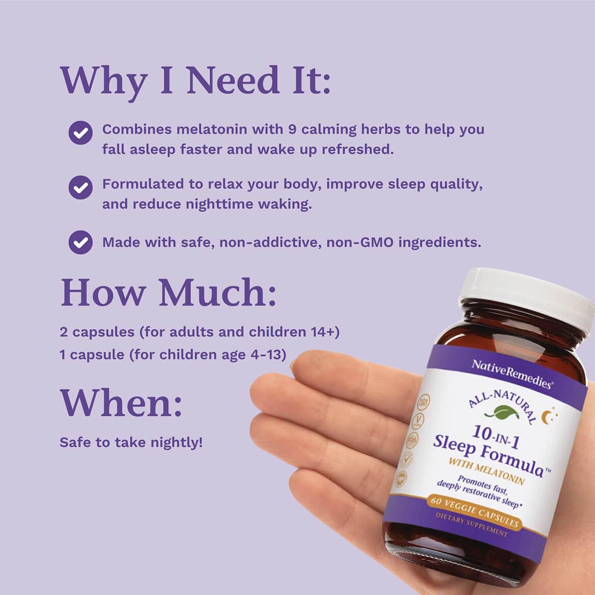 Native Remedies Family Sleep Essentials ComboPack Capsule/Gummy 120