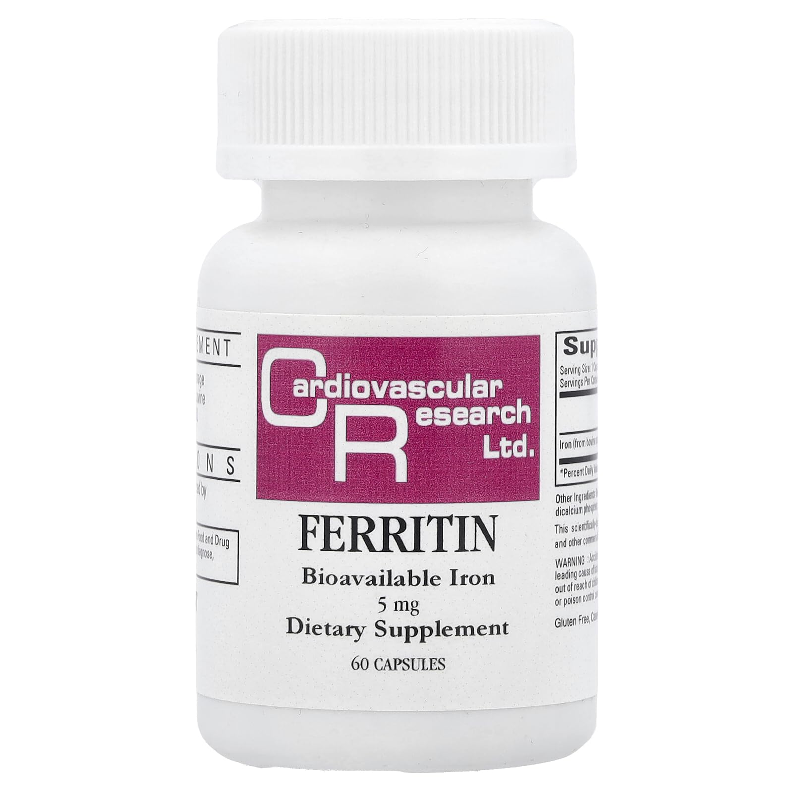 Ecological Formulas Cardiovascular Research Ferritin Capsules, 60 Count