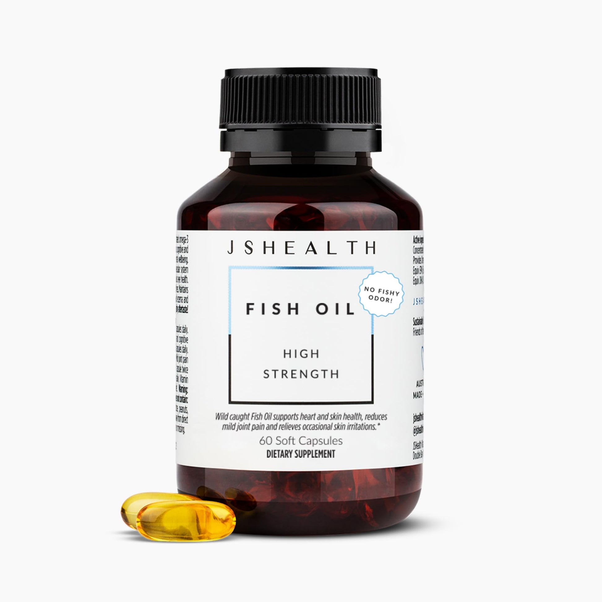 JSHealth High Strength Fish Oil Capsule, 60 Count