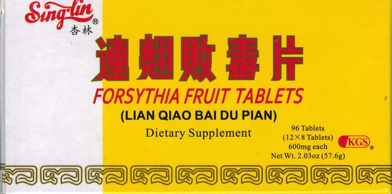 Golden Lily Lian Qiao Bai Du Pian Forsythia Fruit Tablets, 1 Tablet