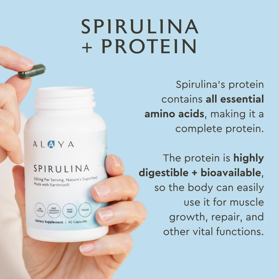 Alaya Naturals Pure Spirulina Capsules 90 Capsules
