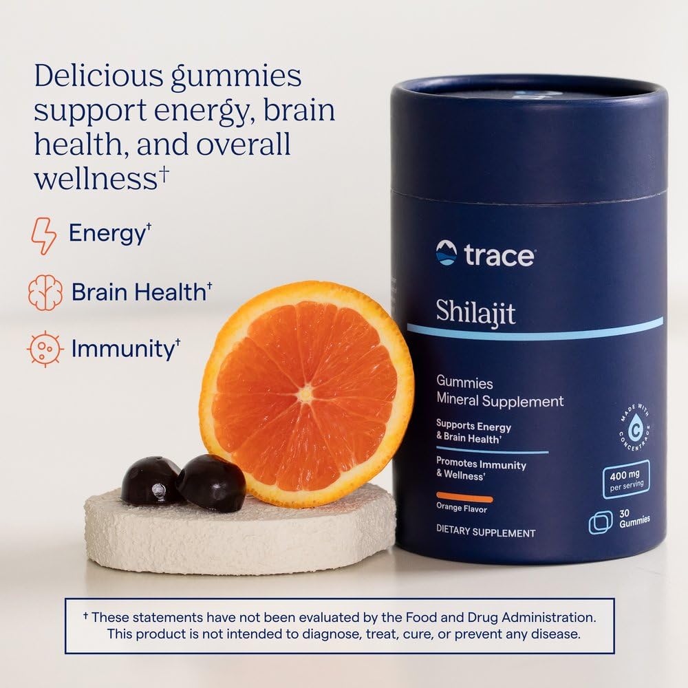 Trace Minerals Shilajit Gummies with Ionic Trace Minerals, 30 Gummies