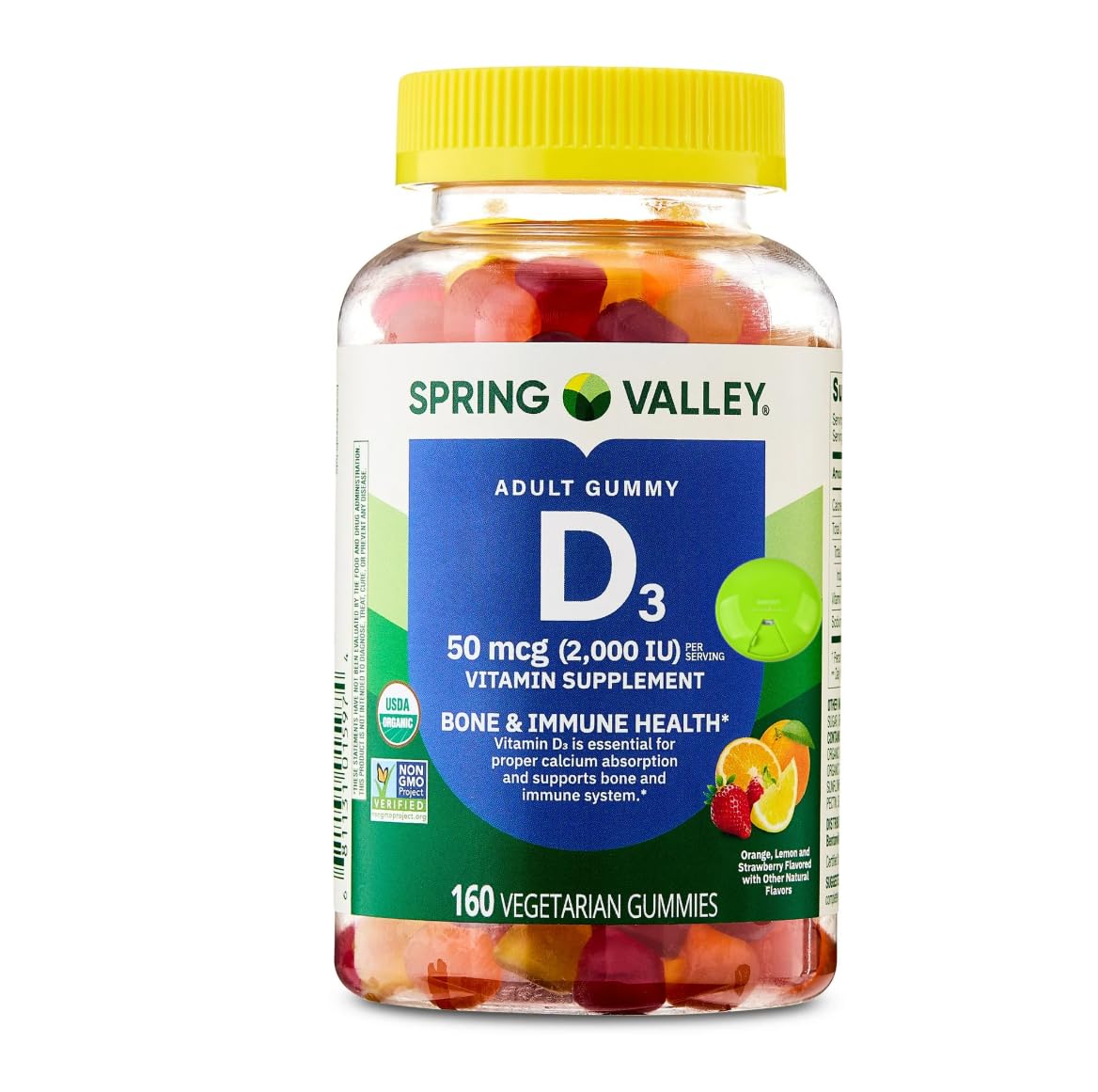 SUREFECT Vitamin D3 50mcg (2000 IU) Bone & Immune Support Gummies, 160 Gummies