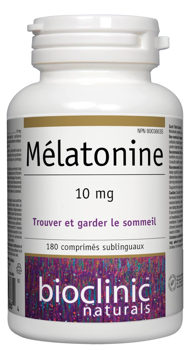 Bioclinic Naturals Melatonin 10 mg, 180 Tablets